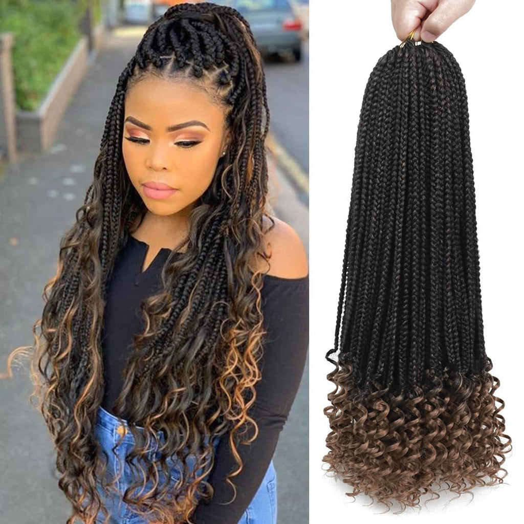 Cross-border European and American Wig Straight Top Loose Tail Three-strand Braid Crochet Hair GoddessBoxBraidshair Fluffy