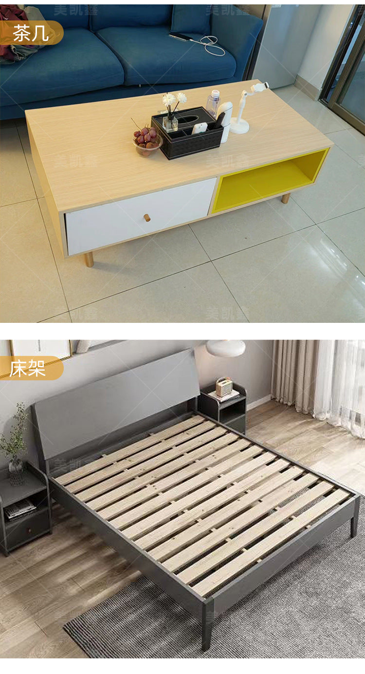 Meikexin Furniture Hotel Project Custom Apartment Wardrobe Bed Shoe Cabinet Wine Cabinet Custom Design Material Processing Whole House Solid Wood