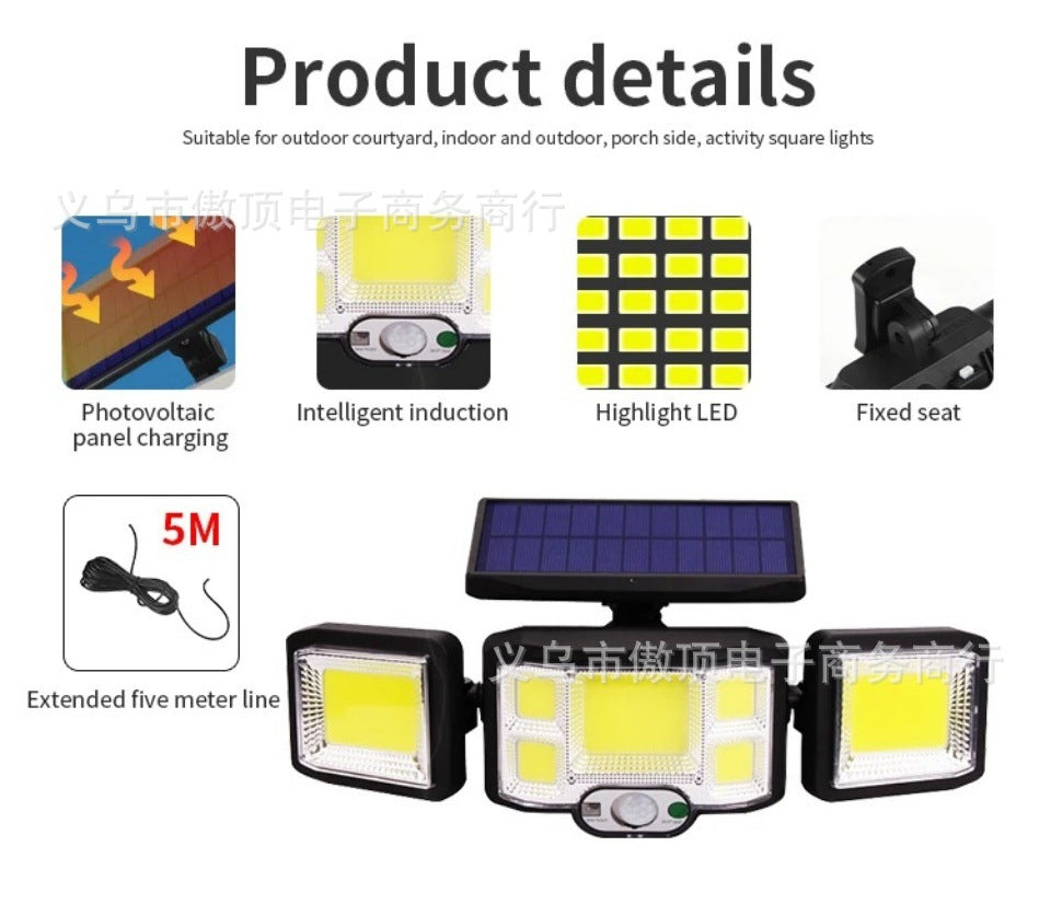 Solar Light Outdoor Waterproof Wall Light LED Split Sensor Light Motion Sensor Light Courtyard Light Garden Lamp