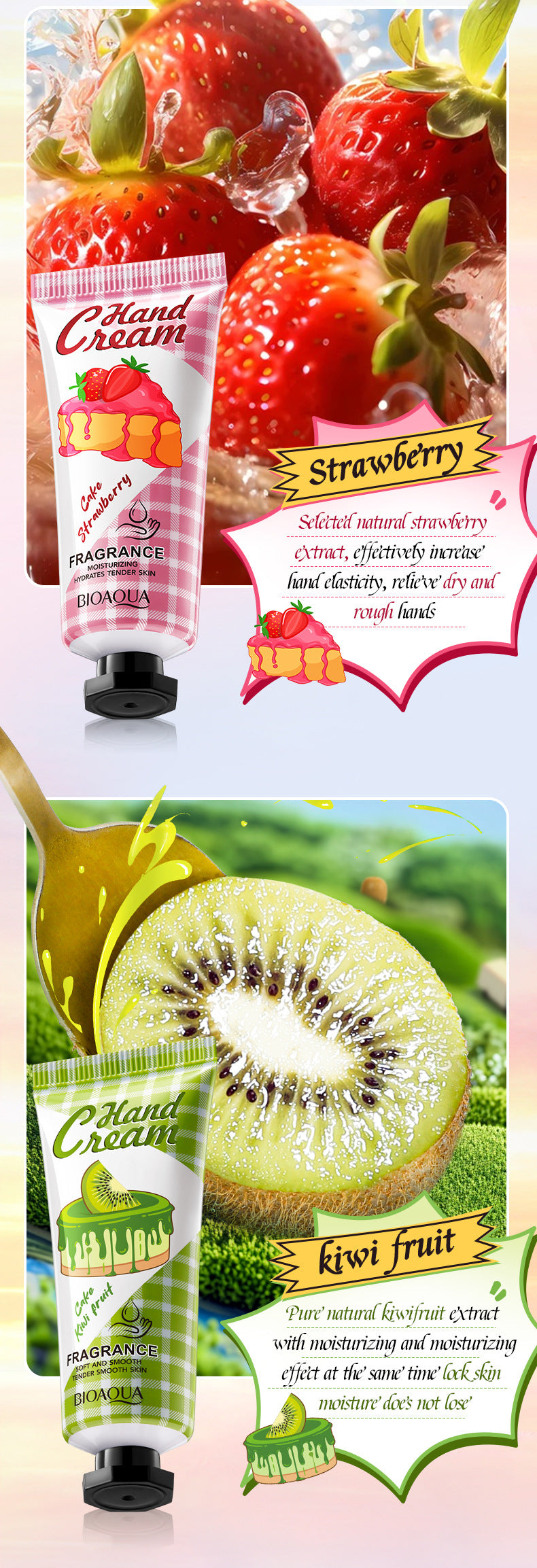 Fragrance Moisturizing Hand Cream Set BIOAOUA Autumn and winter moisturizing hand cream cross-border foreign trade wholesale