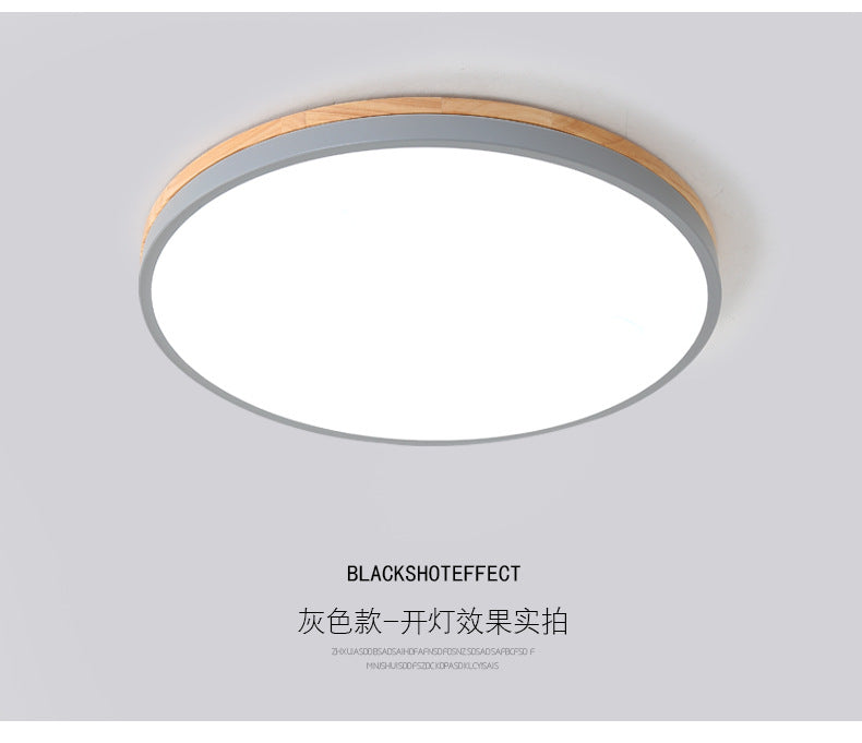 Nordic Solid Wood Macaron Ceiling Light led Round Iron Art Bedroom Lamp Living Room Lamp Home Decor