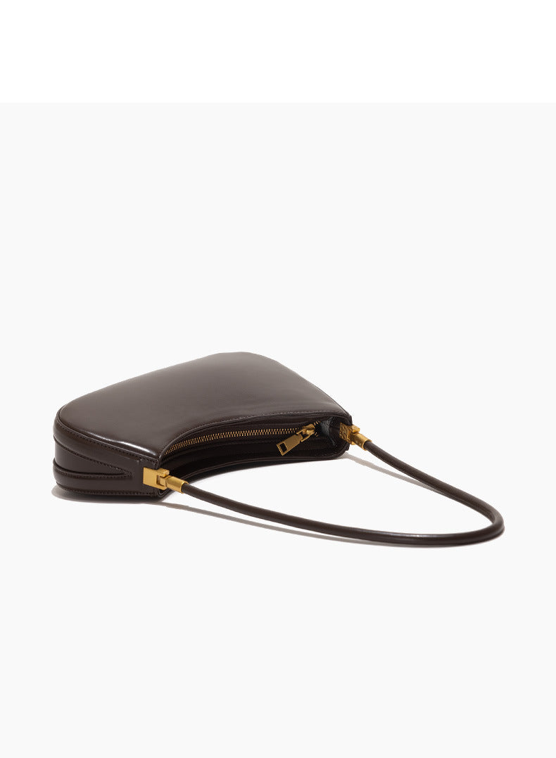 European and American Niche French Retro Underarm Fashion Women's Bag Light Luxury Simple Large Capacity Handbag Women's Single Shoulder Baguette Bag