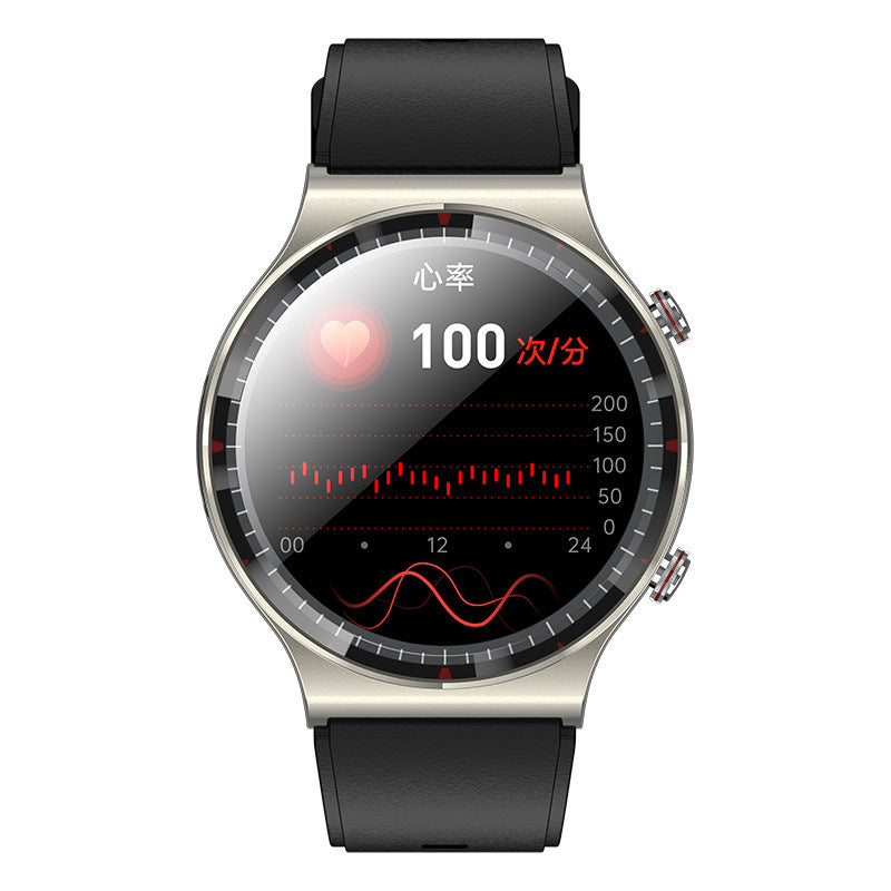 g08One-click Micro Health Check Smart Watch nfc Access Control Leather Electric Test Blood Sugar Uric Acid Detection Smart Watch Wholesale