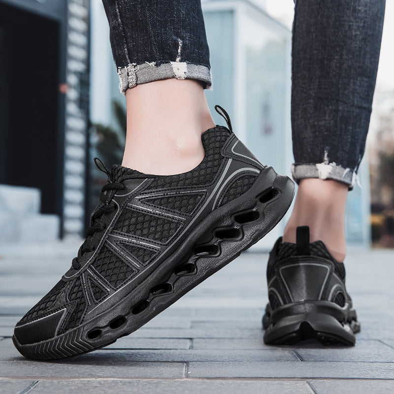 New Men's Running Shoes Large Size Mesh Breathable Casual EVA Lightweight cushioning rebound city commuter shoes
