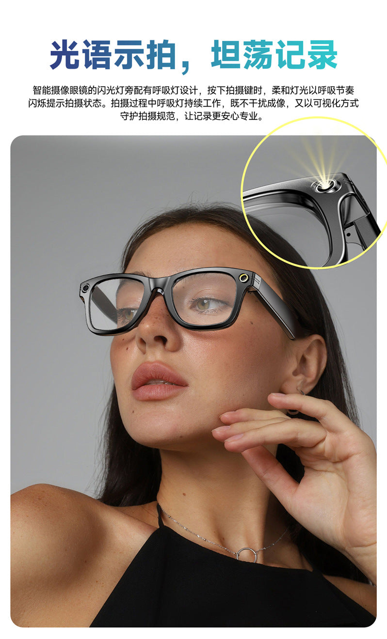 W610Smart Glasses AI Voice Assistant Translation800W Camera Listening to Music Bluetooth Calling Bluetooth