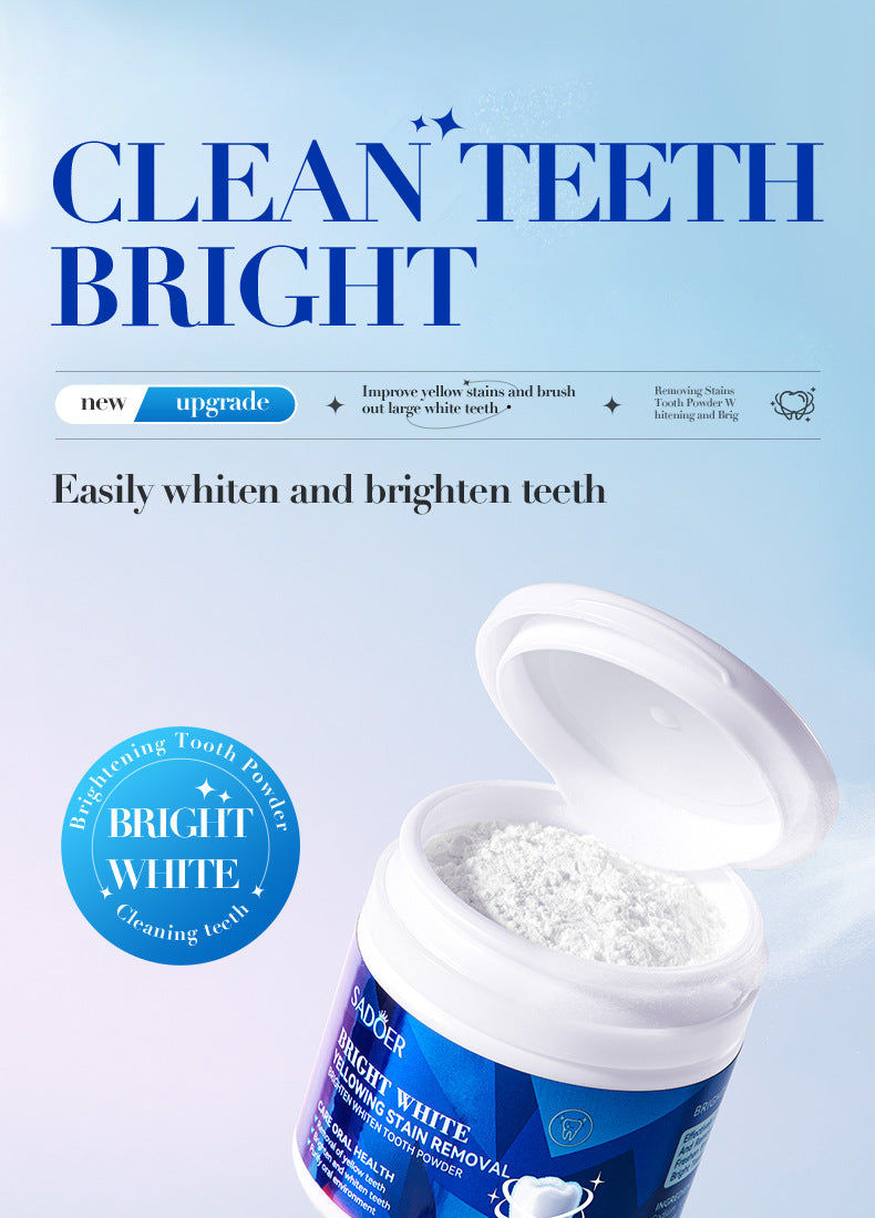 All English Tooth Powder50g SADOER Clean Tooth Stains, Care for Gums, Freshen Oral Care,  Foreign Trade Wholesale