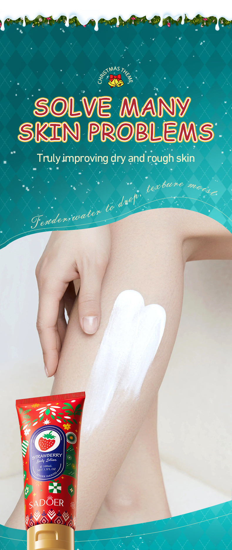 Avocado Moisturizing Body Lotion SADOER Autumn and winter moisturizing body cream cross-border foreign trade wholesale