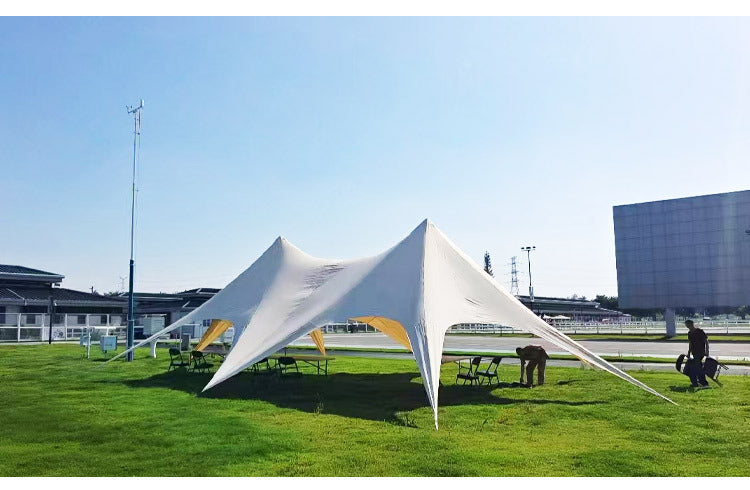 Extra Large Double Peak Canopy Tent Outdoor Camping Rainproof Sunproof Three Peak Giant Octopus Tent Camp Canopy