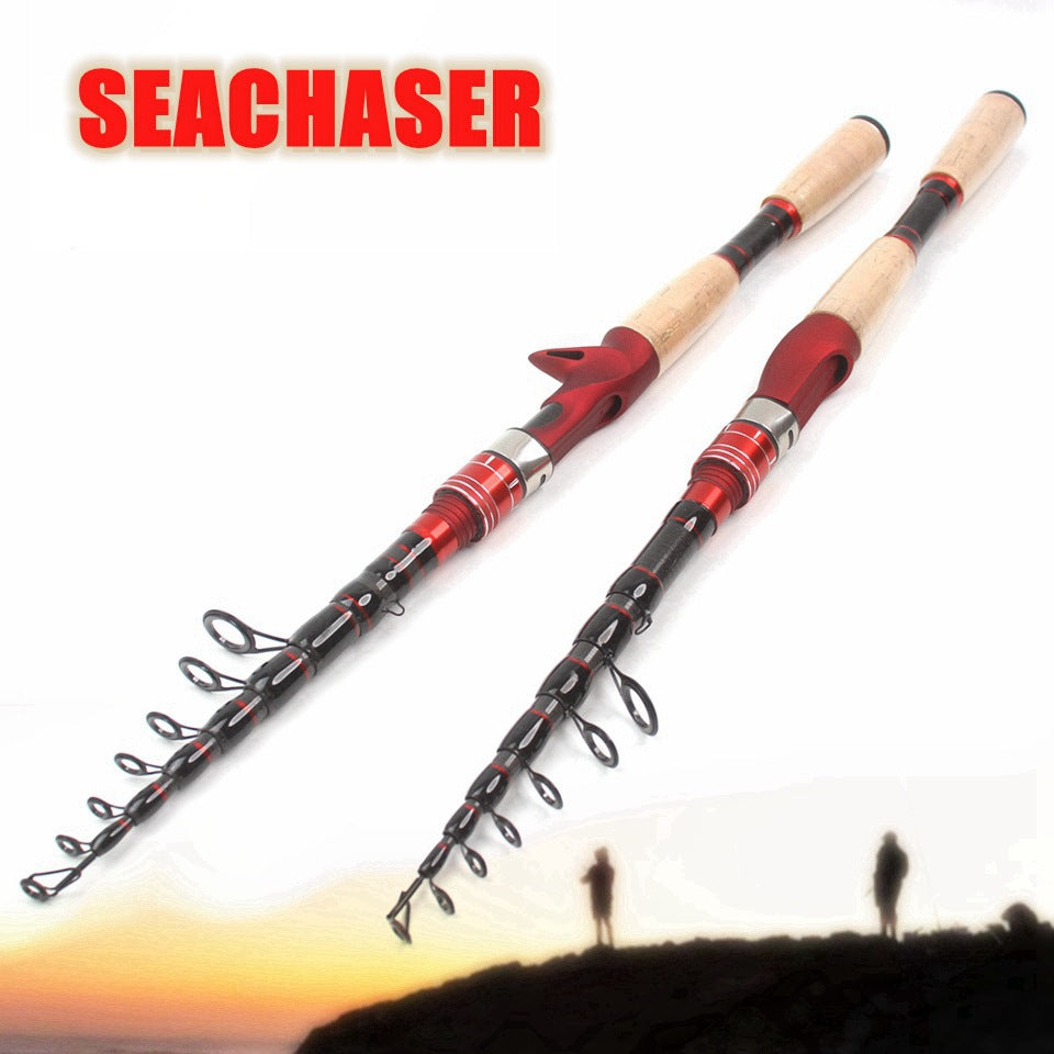 Ultra Short Ultra Light Portable Fishing Rod Carbon Fiber Telescopic Lure Rod Vibration Style Fashionable Lure Rod Lightweight Casting Small Sea Rod