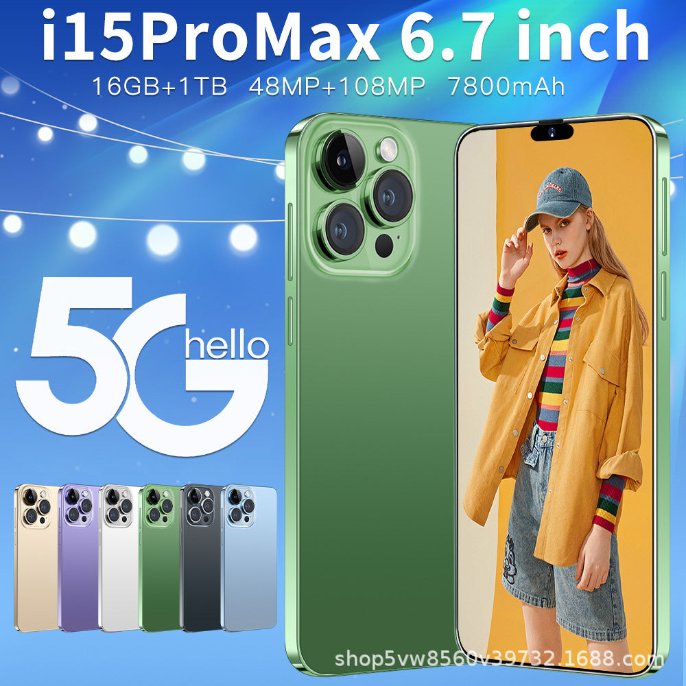 Mobile Phone i15 Wholesale new Android phones with large memory i15ProMAX 16+1T