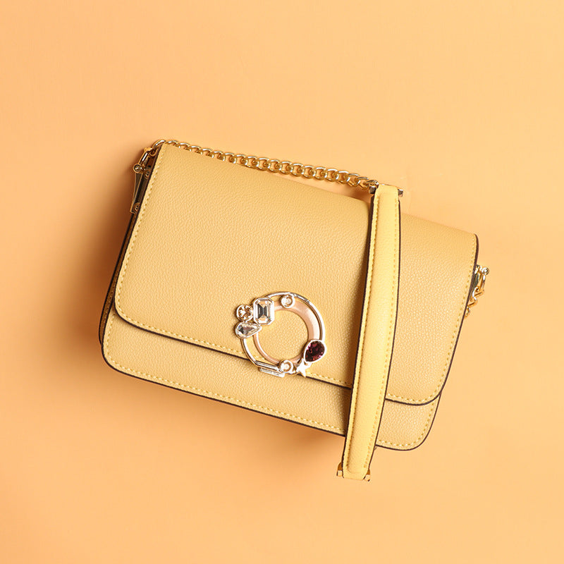 Trolis Luxury Women's Bag Two-Layer Cowhide Small Square Bag Niche Versatile Single Shoulder Crossbody Chain Women's Bag Manufacturer