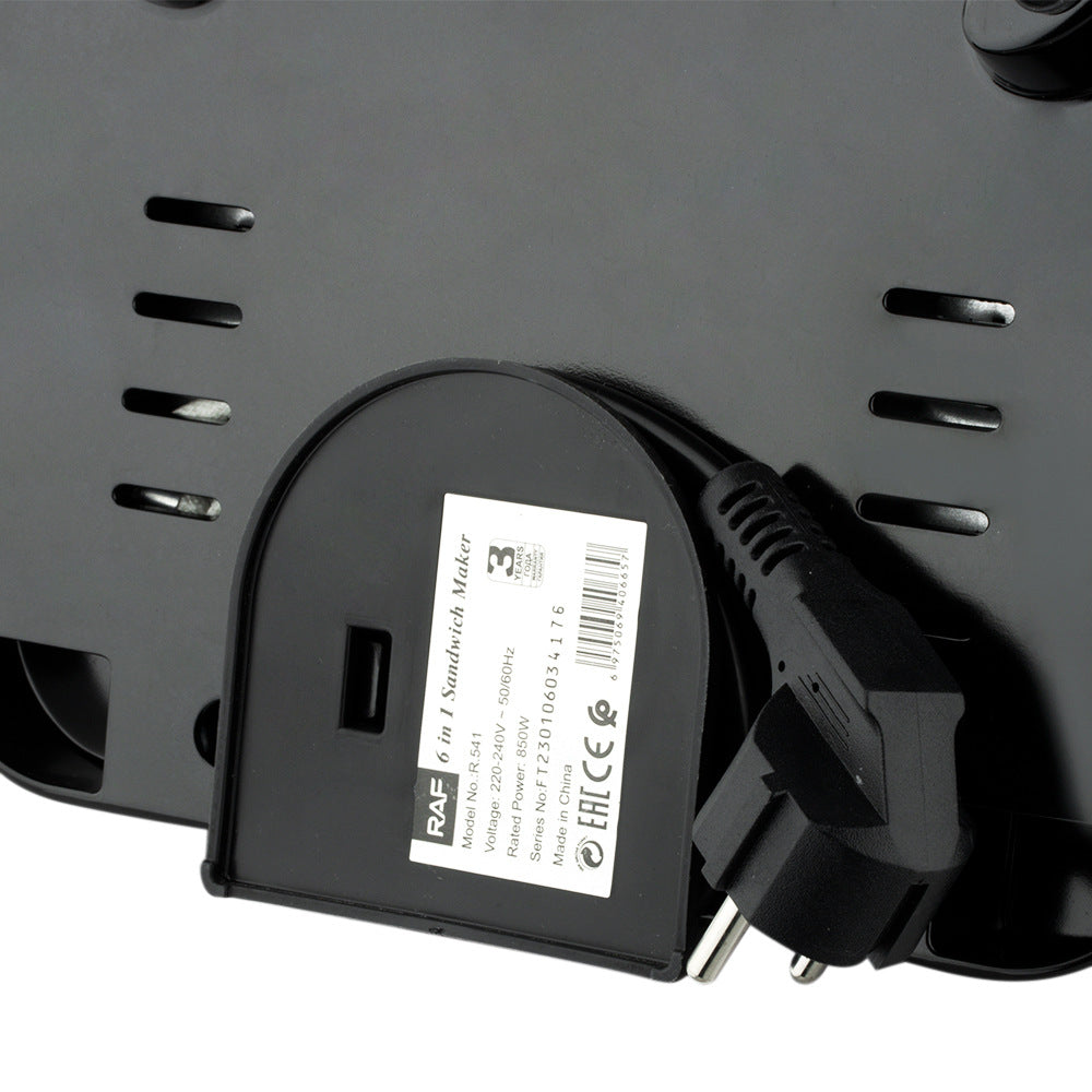 RAF European Standard Multifunctional 6-in-1 Sandwich Maker Home Breakfast Machine Baking Donut Maker Baking