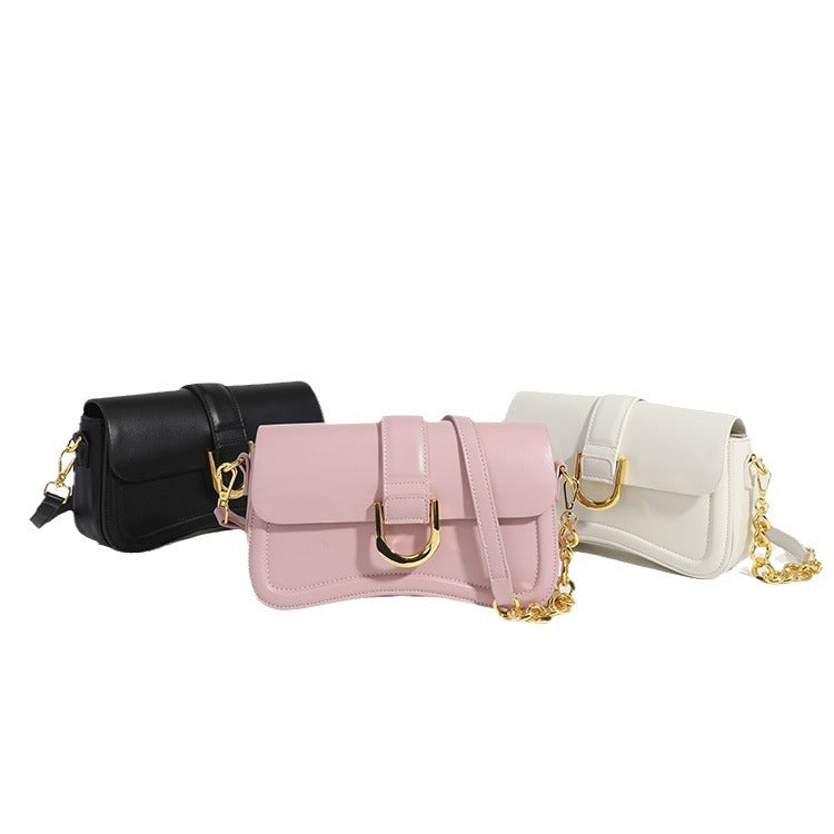 Versatile Texture New Baguette Bag Retro Fashion Elegant Versatile Shoulder Underarm Bag Crossbody Women's Bag