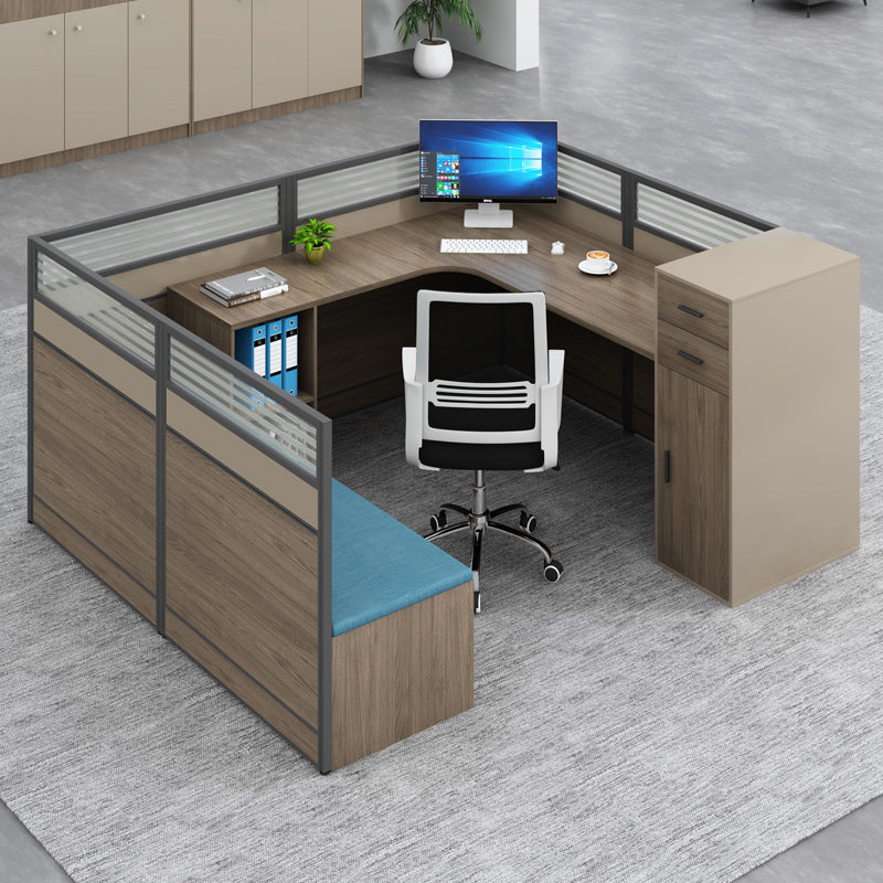 Office Desk Simple Modern Staff Desk with Rest Bed Employee Desk Furniture Partition Screen Cubicle