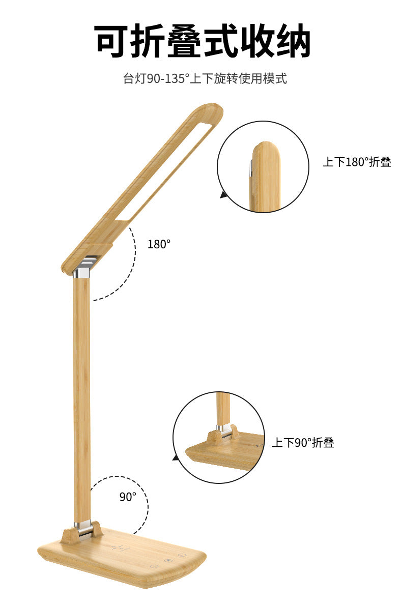 Smart Desk Lamp with Wireless Charging for Phones, Desk Lamp for Study, Bedroom, Children's Eye Protection, Office Gift Lamp