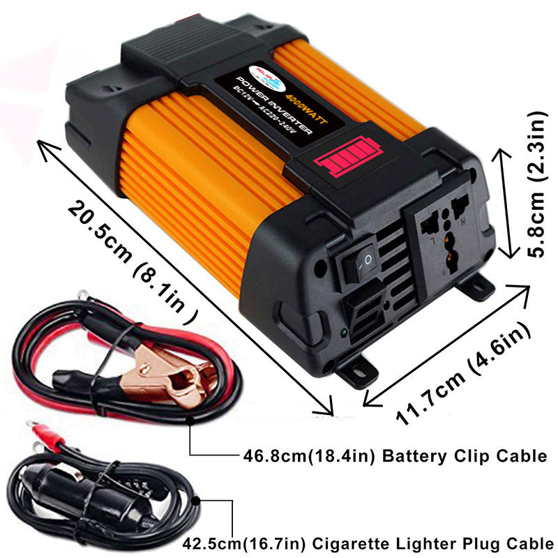 Car Converter Car Inverter300W/500W 12V Turn110V/220V Belt3.6A Double USB Mouth