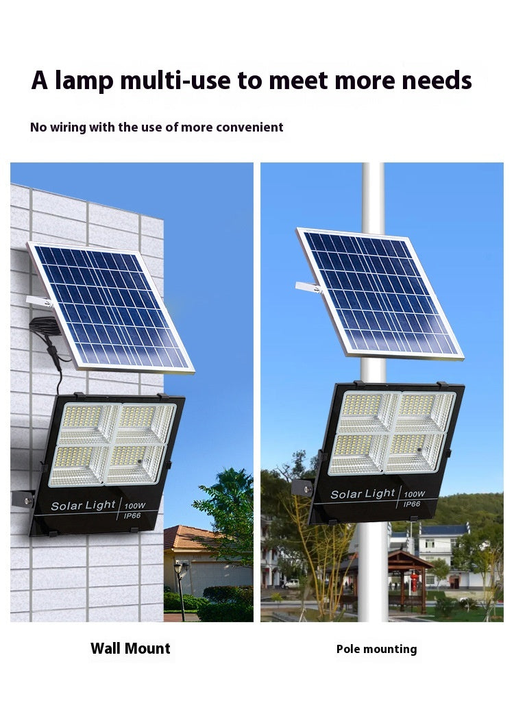 Wholesale Super Bright Waterproof Aluminum LED Solar Floodlights IP67 Rating Outdoor Courtyard Street Lights for Garden
