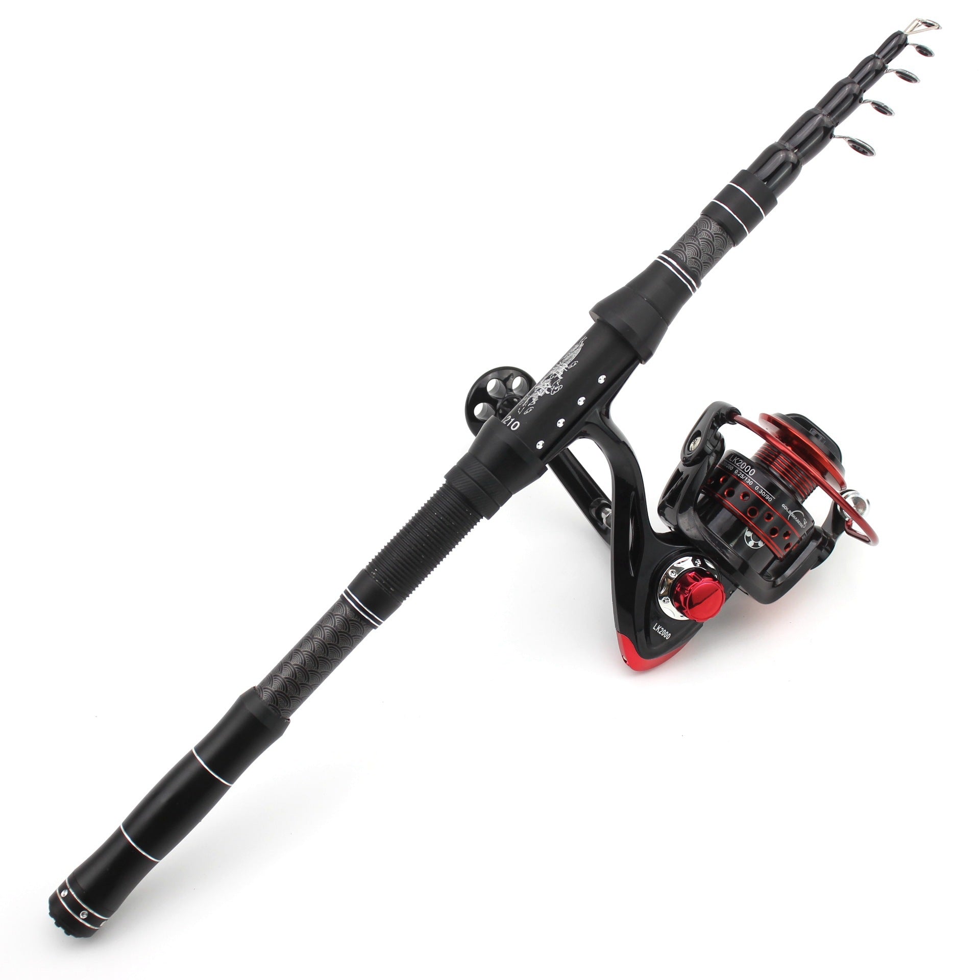 2.1Miluya Rod Set Ultra Short Telescopic Fishing Rod Spinning Reel Combo Amazon FBA Overseas Warehouse Fishing Gear
