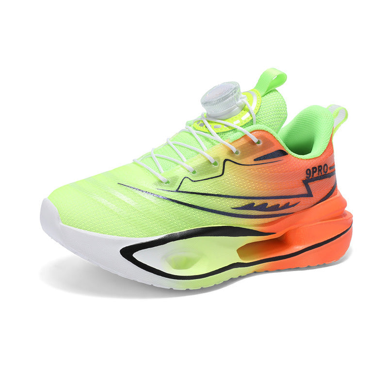 Red Rabbit9PRO Children's Fashion Casual Rotating Buckle Sports Shoes for Girls Lightweight Non-Slip Wear-Resistant Running Shoes for Boys