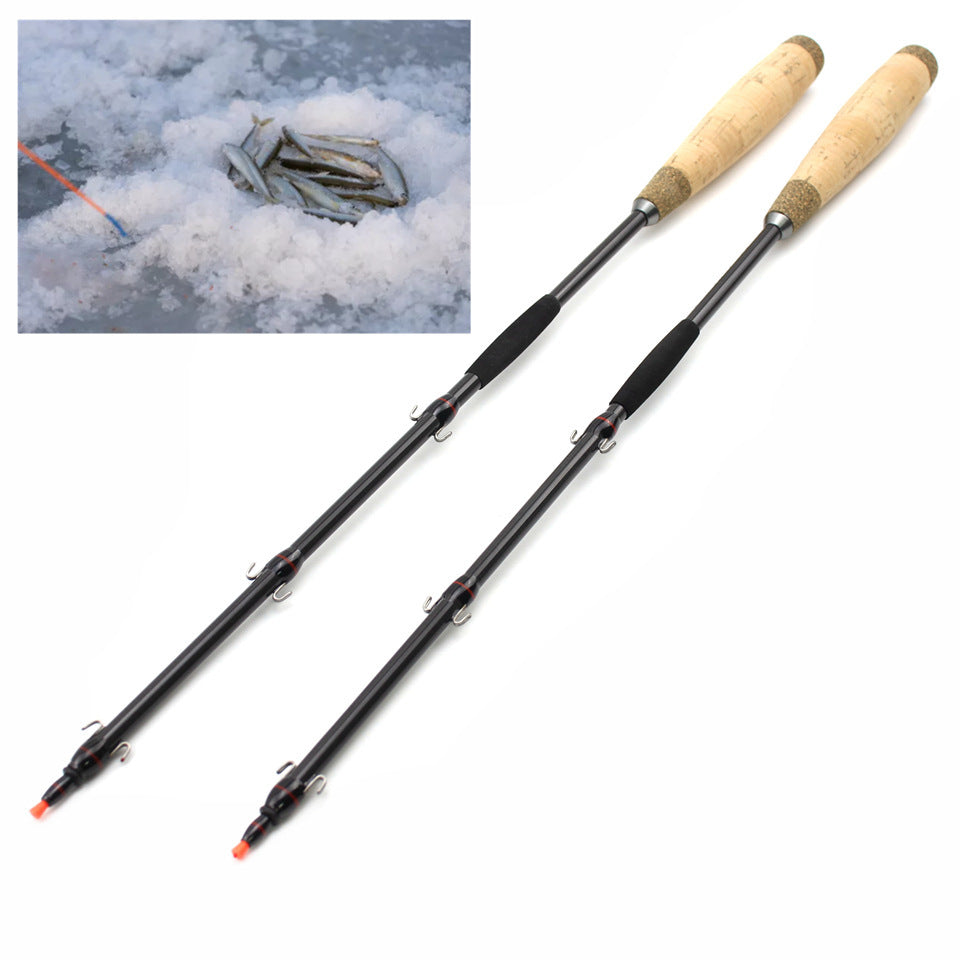 European and American Ice Fishing Rod Carbon Winter Fishing Rod Shrimp Rod Raft Rod Ultra-light Portable Winter Fishing Rod Fish Rod