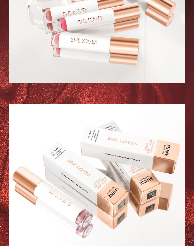 SHELOVES Diamond Fine Shimmer Matte Liquid Lipstick LiquidLipstick Wholesale Lip Gloss