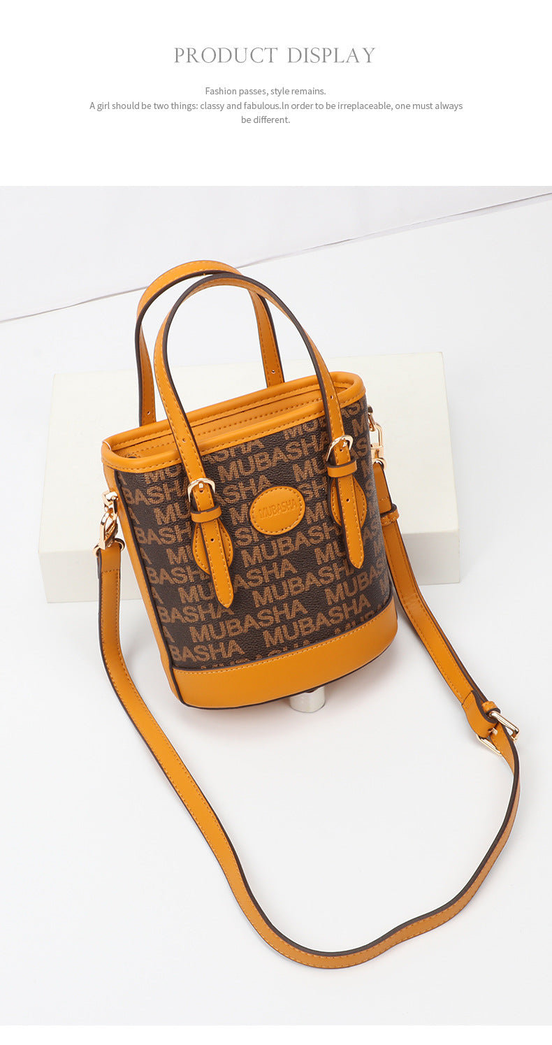 Women's Bag New Trendy Fashion Casual Vintage Bucket Bag Retro Handbag Unique Stylish Crossbody Bag