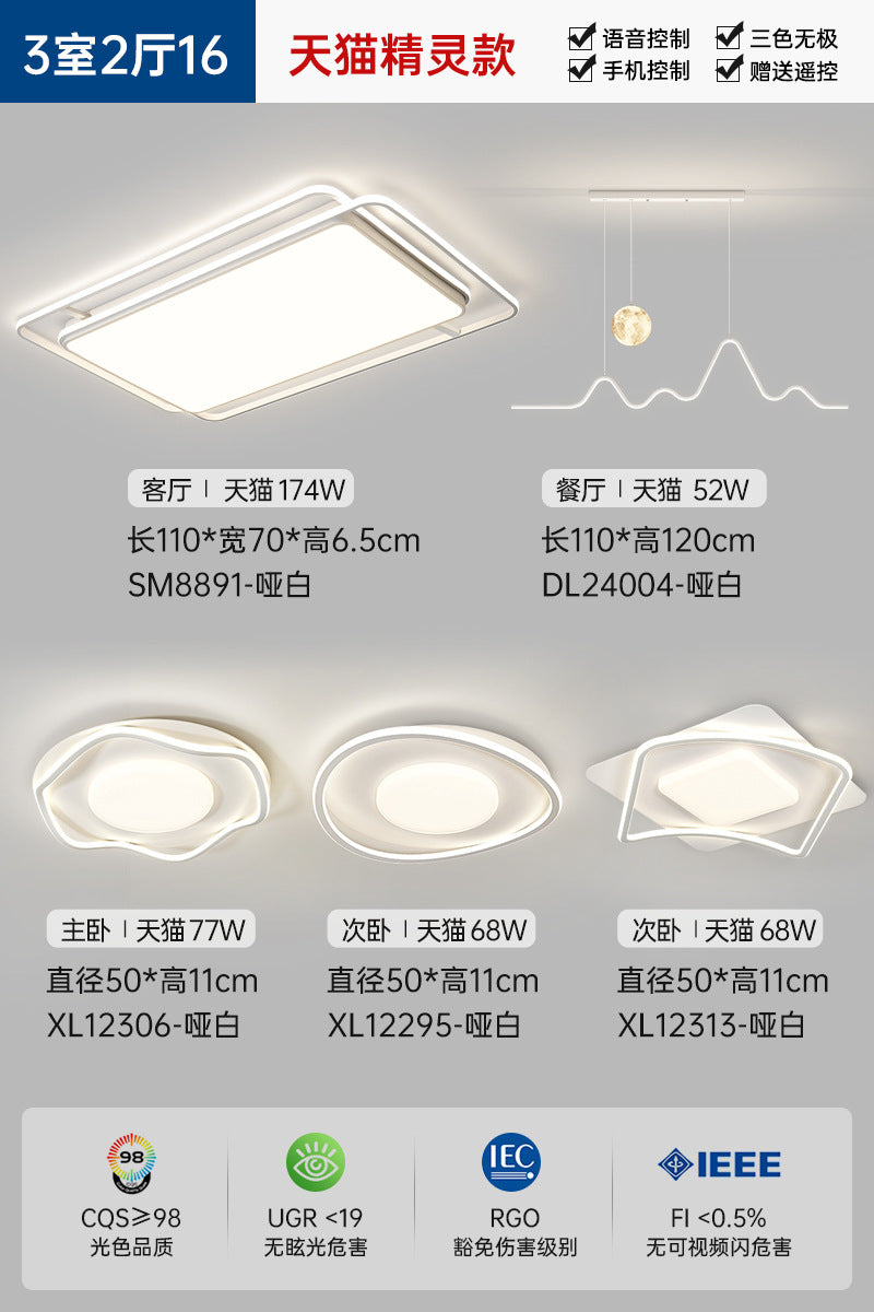 Light Luxury Nordic Ceiling Light for Living Room, Simple Modern Elegant Rectangular Creative Home Hall Master Bedroom Lighting