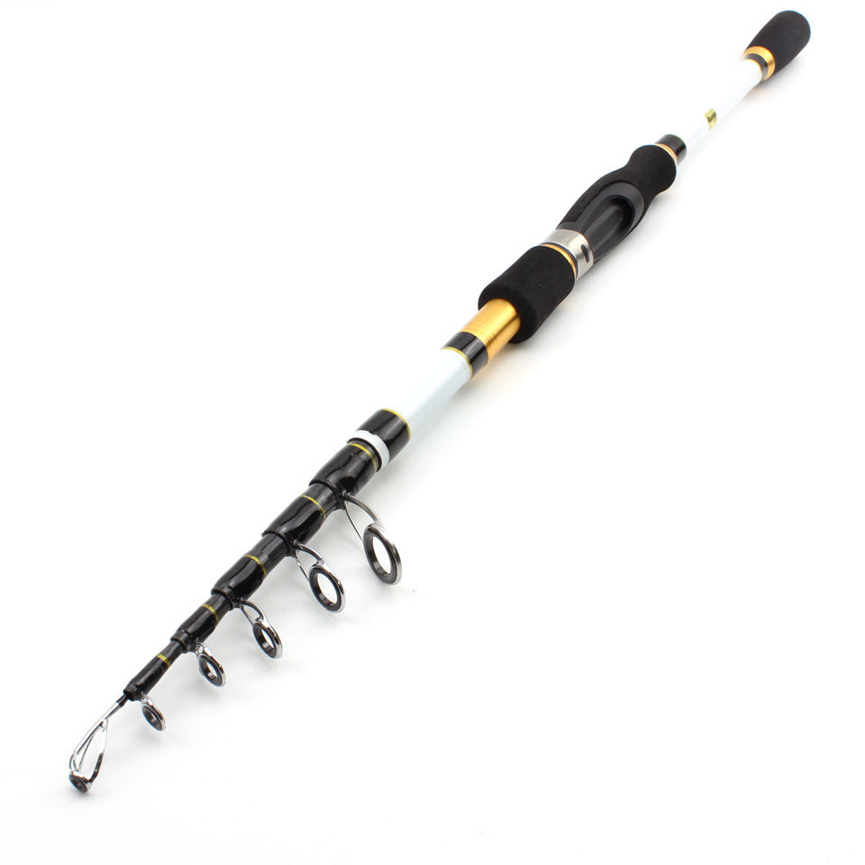 A European and American Style Straight Handle Telescopic Lure Rod Portable Carbon Fishing Rod Sea Rod Bass Carp Rod