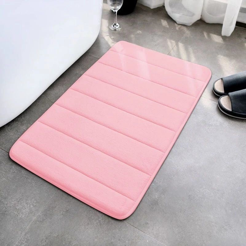 Striped Quilted Coral Fleece Floor Mat Manufacturer Wholesale Bathroom Mat Dropshipping Carpet