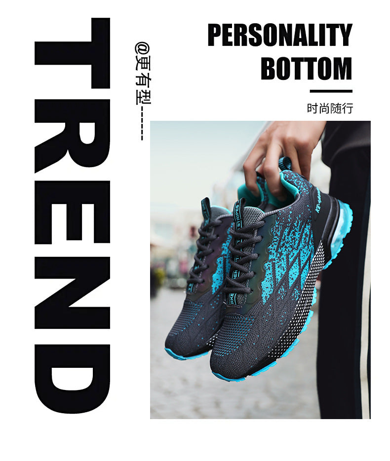 Autumn New Men's Large Size Casual Fashion Running Sneakers Youth Mesh Breathable Trendy Dad Shoes