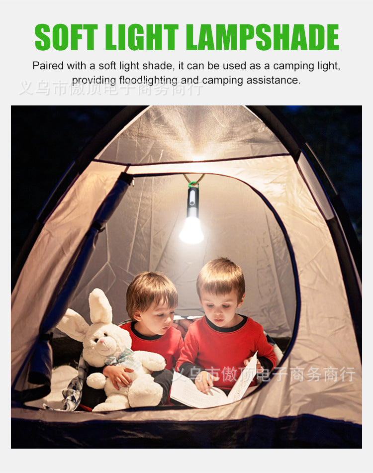 Multifunctional Flashlight Portable Keychain Magnetic Suction Light USB Rechargeable Lighting Work Light LED Sidelight