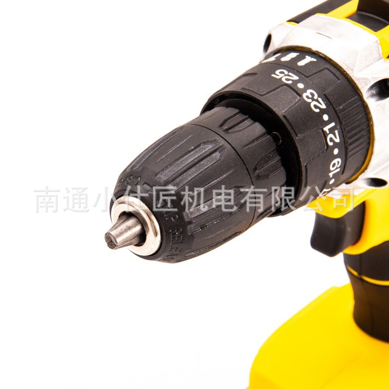One Battery One Charger Cross-Border Export Model Multi-Functional Cordless Drill Household Brushless Rechargeable Drill Electric Screwdriver