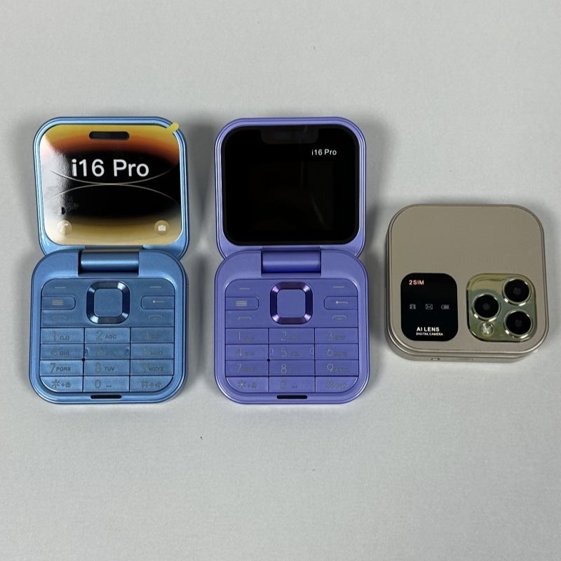 Mini Flip Phonei16 pro Flip Phone Dual SIM2G Button Mini Mobile Phone Wholesale