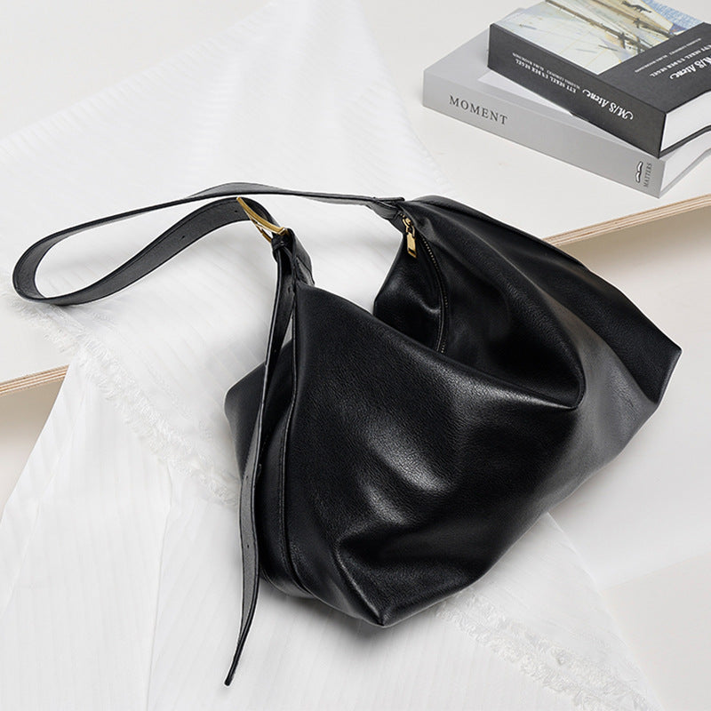 2024New Crossbody Bag Versatile Casual Women's Shoulder Bag Commuting Large Capacity Soft Leather Tote Bag