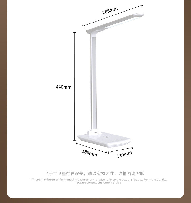 Factory Wholesale LED Smart Folding Desk Lamp Three Color Temperature Mobile Phone Wireless Charging Lighting Lamp Reading Eye Protection Lamp