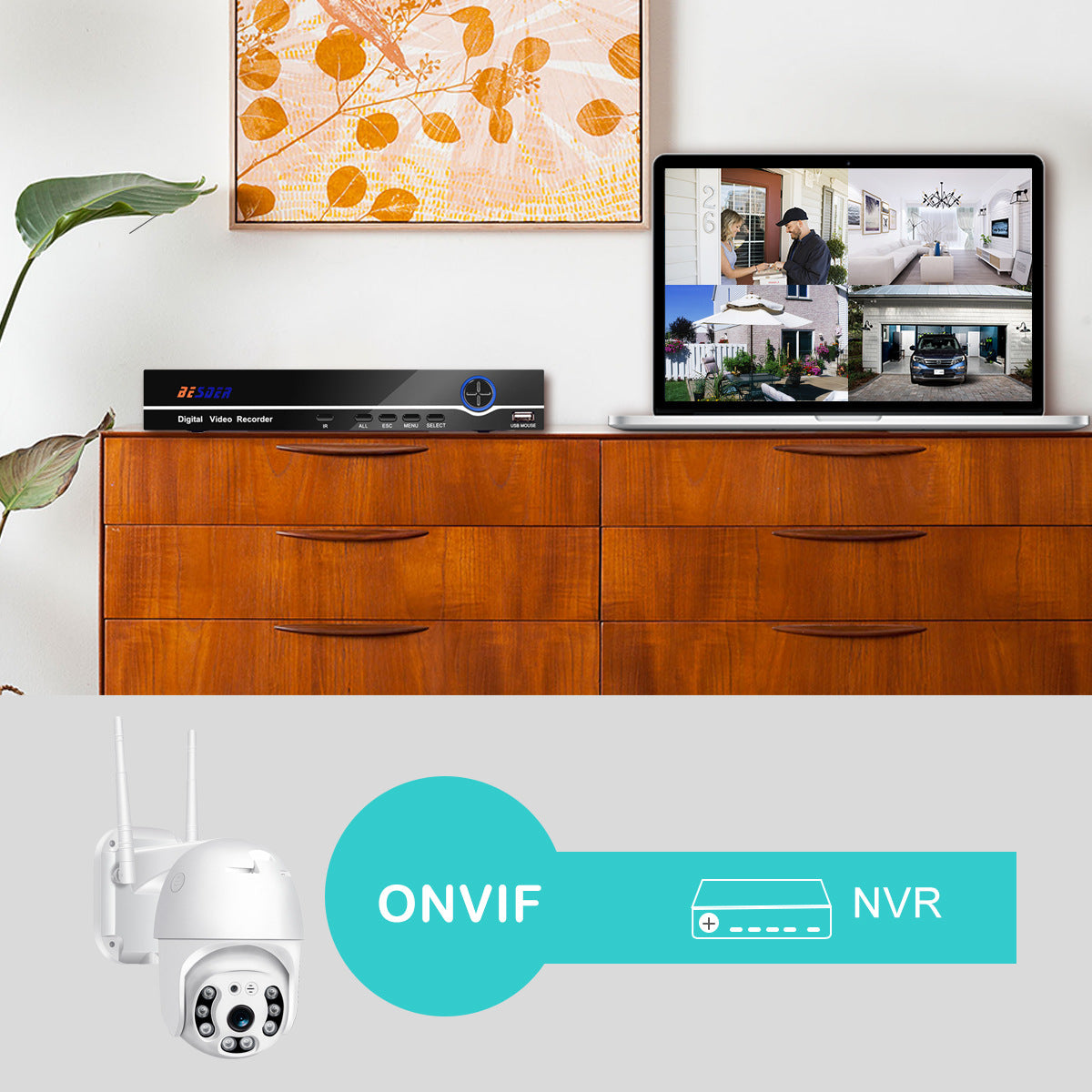 HD Outdoor Surveillance Camera Waterproof Eight-Light Dome Camera A6Wireless WiFiIPCamera Full Color