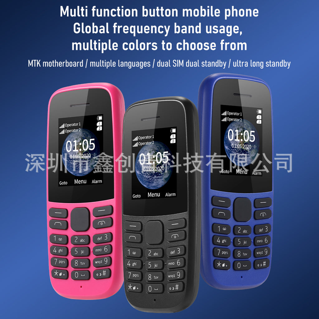 TK Straight Button Telephone106Feature Phone105Low-end Senior Phone with Multiple SIM Slots2G Hot-Selling Mobile Phone GM