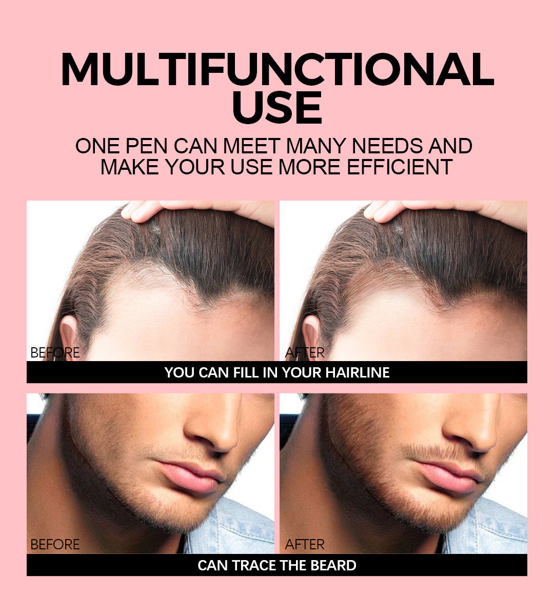 Four-Prong Eyebrow Pencil Wild Eyebrow Waterproof Smudge-Proof Four-Claw Split Liquid Eyebrow Pencil