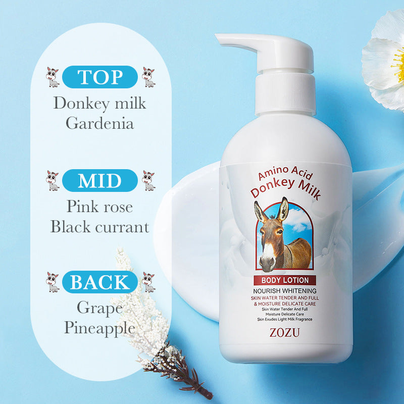 Donkey Milk Body Lotion256gZOZU Amino Acid Moisturizing Refreshing Body Lotion Cross-Border Wholesale