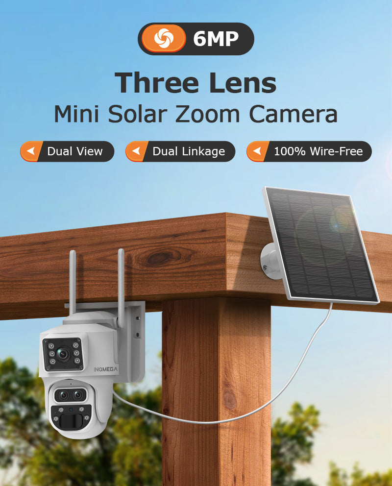 New Product4G Solar Camera Dual Lens Screen Gun Ball Trinocular152x Zoom Outdoor HD