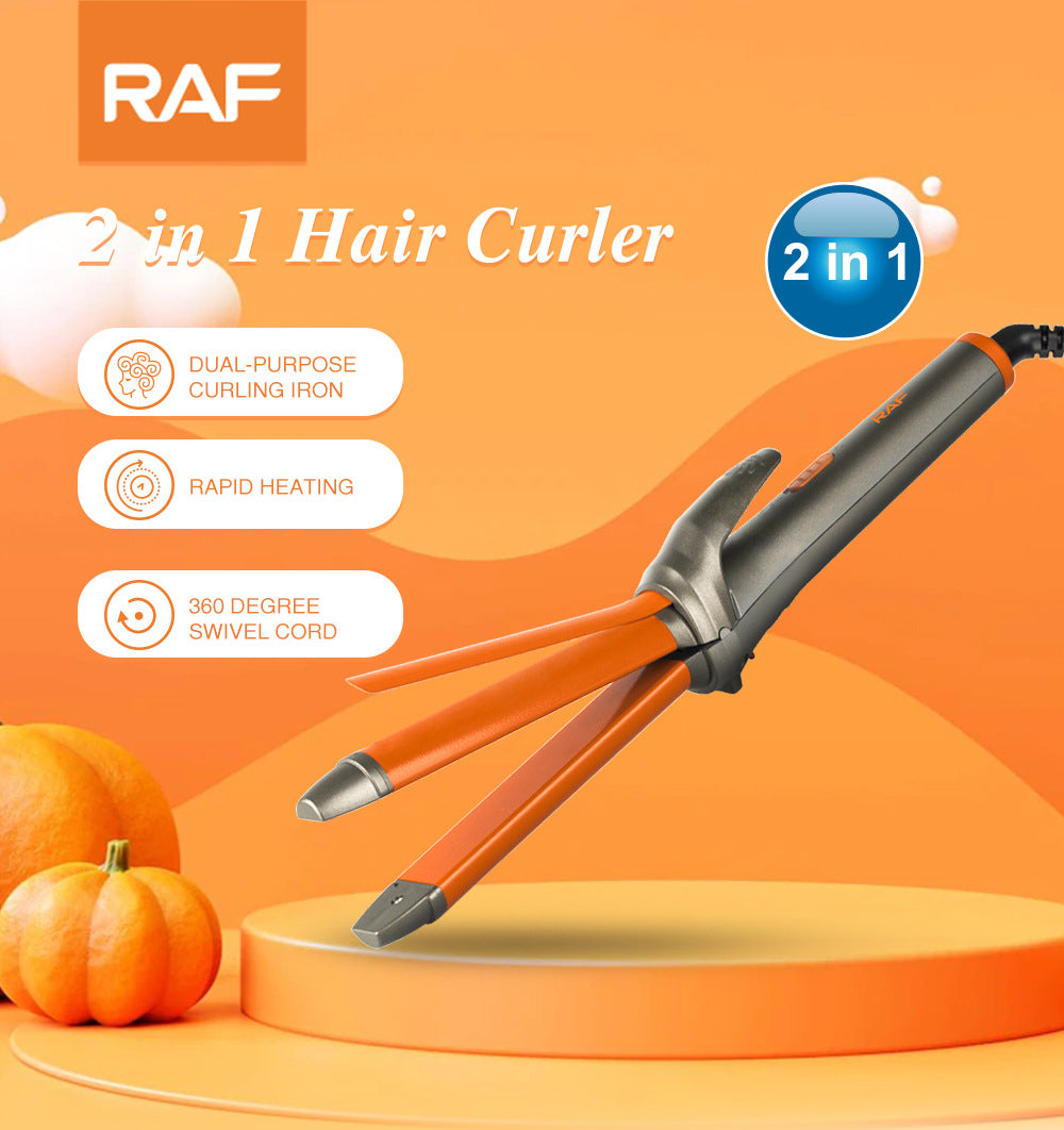 New 2-in-1 Curling Iron and Straightener Ceramic Plate Dry and Wet Dual-use Large Curling Bangs Hair Styling Tool