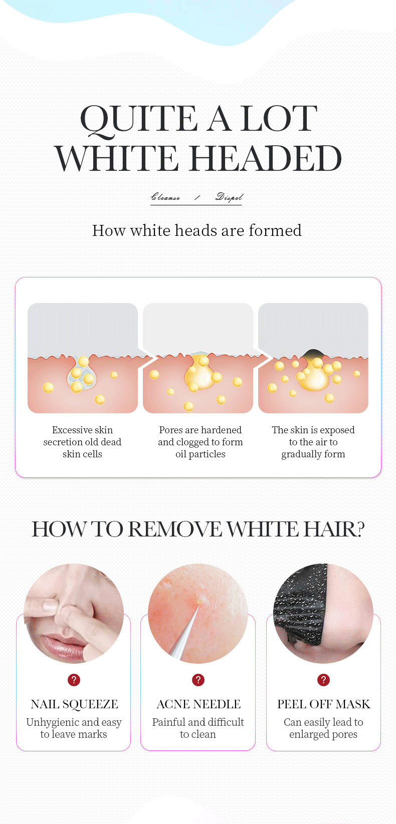 Three-Step Blackhead Removal Nose Strips BIOAOUA Clean Pores T District Nursing Set Cross-Border Wholesale