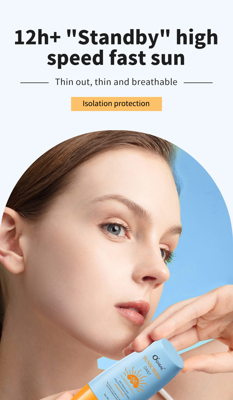 Whitening Sunscreen Cream Hot Sale on Thai E-commerce SPF50+No Makeup Moisturizing Cream60g Daily Beauty Makeup