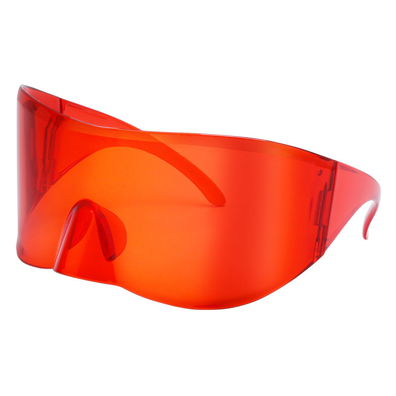 Outdoor Cycling Mercury Sunglasses for Women, European and American Style, Large Frame, Sun Protection Sunglasses for Men, Sports Windproof Glasses shades