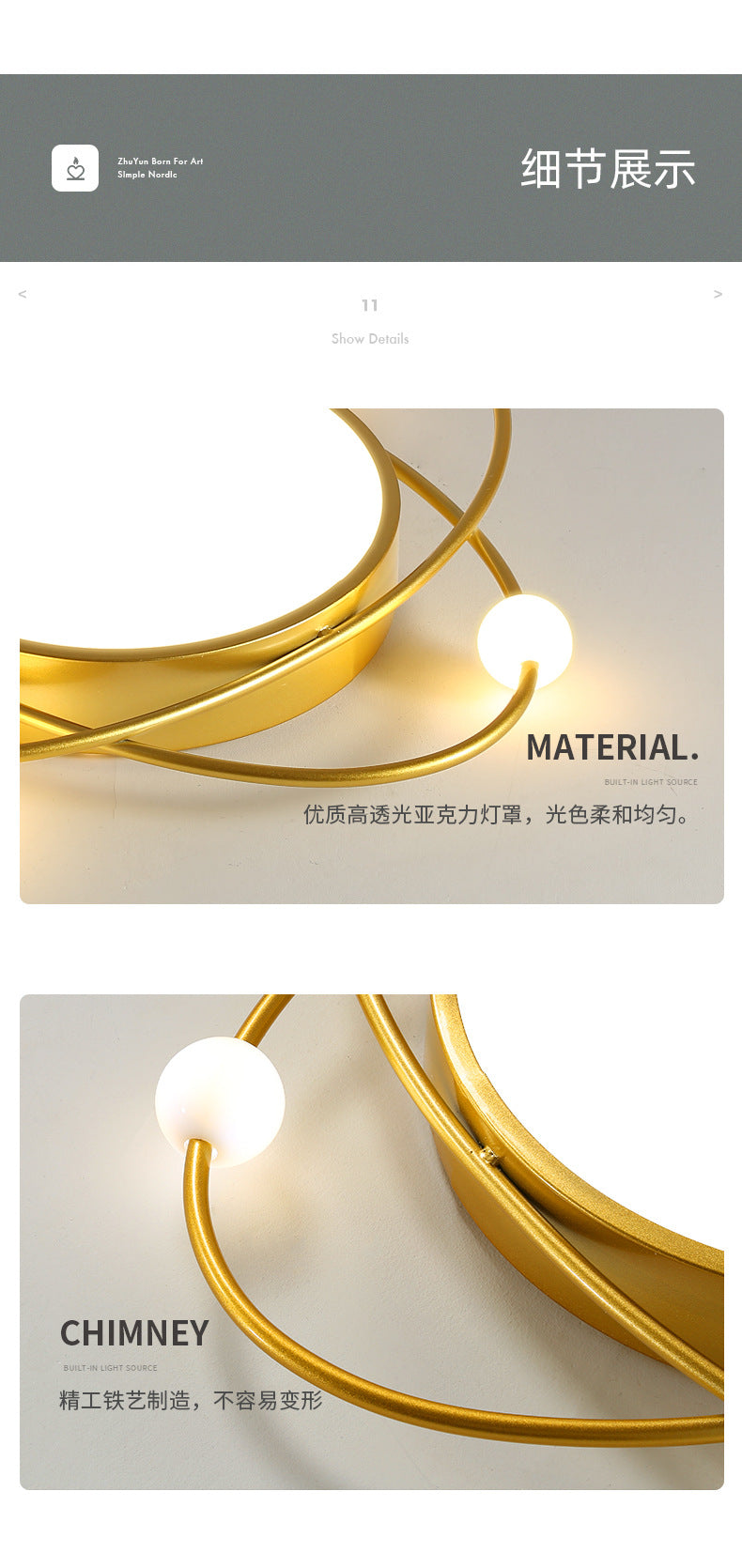 Bedroom lamp warm and romantic creative lighting fixture LED Living Room Home Ceiling Light Fixture Simple Modern Round Room Lamp