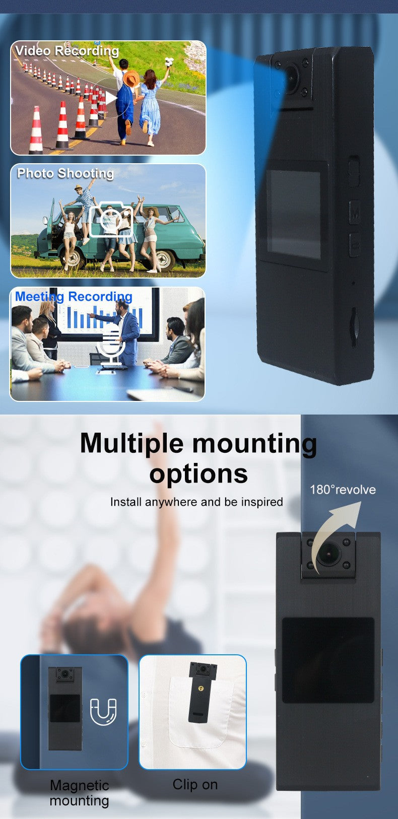 4K Outdoor Cycling Camera Bicycle Motorcycle Recorder HD Outdoor Sports DV Cycling Computer