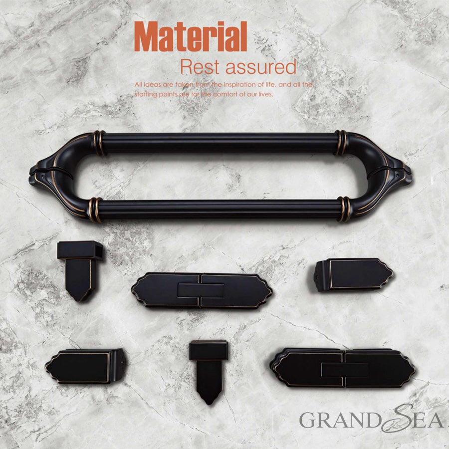 Luxury Design Interior Hotel square Shower Glass Aluminum Door