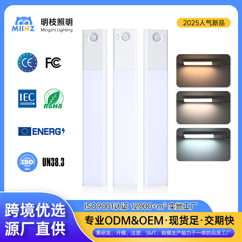 Intelligent Automatic Human Body Sensor Light Rechargeable Magnetic Long Cabinet Wardrobe Wine Cabinet Shoe Cabinet led Light Strip Tape