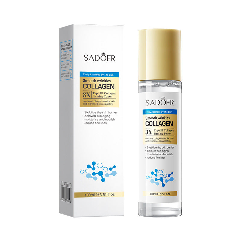 Type III Collagen Wrinkle Firming Toner SADOER Hydrating Moisturizing Water Cross-Border Wholesale