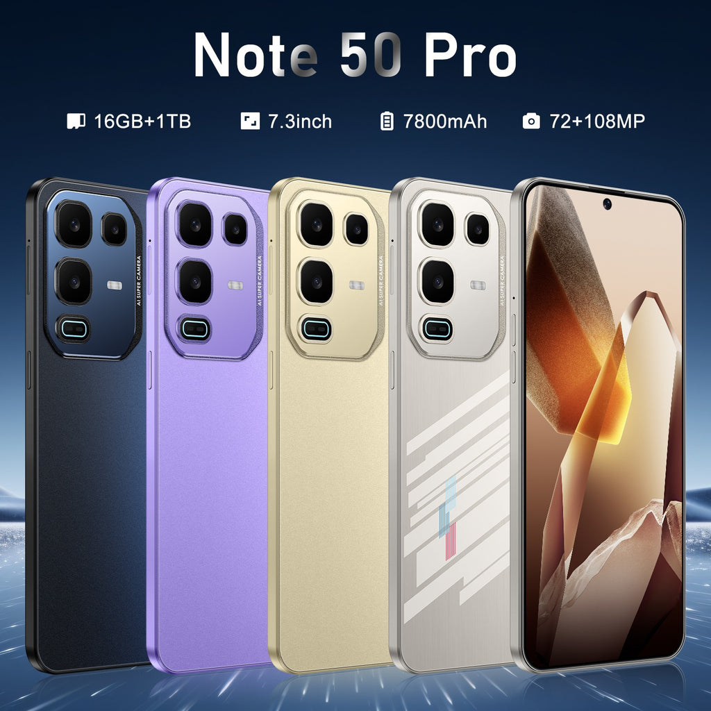 Bestselling Mobile Phone Note 50 Pro Android Phone7.3Large Screen16+1T Smartphone compatible